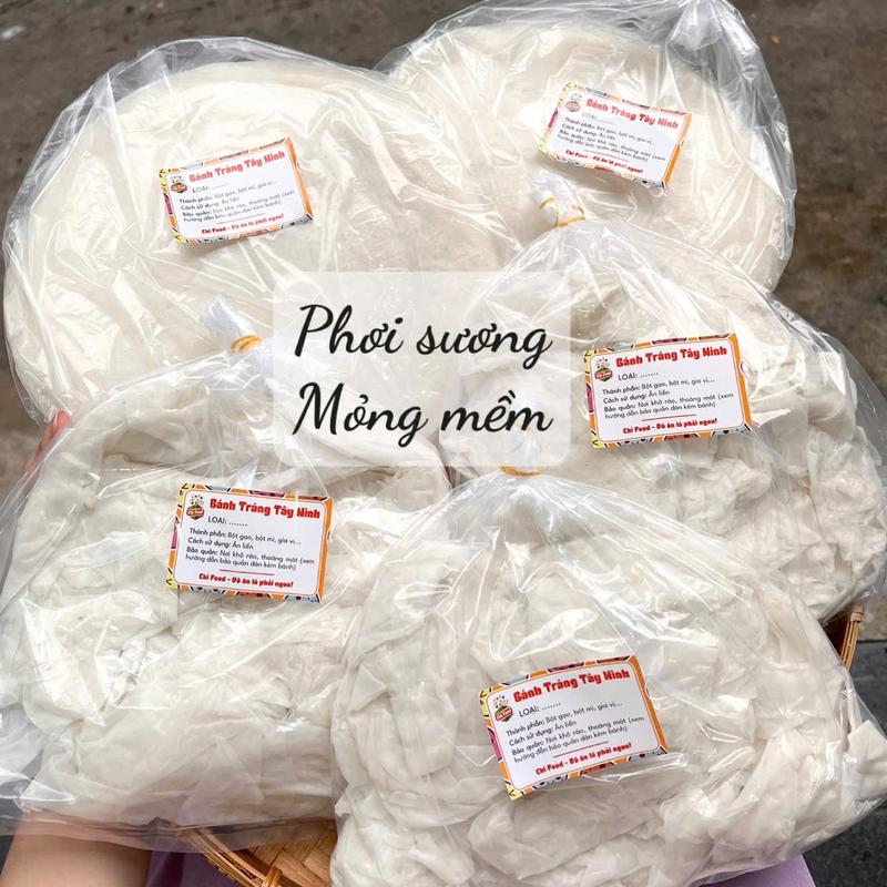 Bánh tráng phơi sương mỏng dẻo dễ tách Snack Ăn Vặt