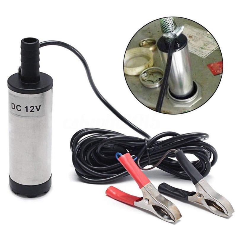 Bơm điện chìm 12v dc vỏ hợp kim nhôm bơm dầu diesel nhiên liệu 30L/phút-Bơm chìm mini 12v, 24v máy bơm dầu điện máy bơm nước diesel