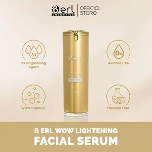 B Erl Wow Lightening Facial Serum | Serum Mencerahkan | Perawatan Wajah | Memudarkan Flek Hitam | Serum Pencerah | Cerah Anti Kusam
