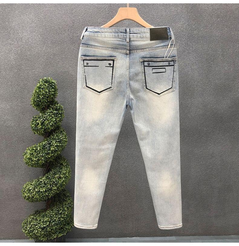 Product Introduction of Quần jean rách dành cho nam giới, thiết kế túiThương Hiệu Thời Trang , mỏng, vừa vặn, co giãn, cho mùa xuân và mùa hè, mới 3