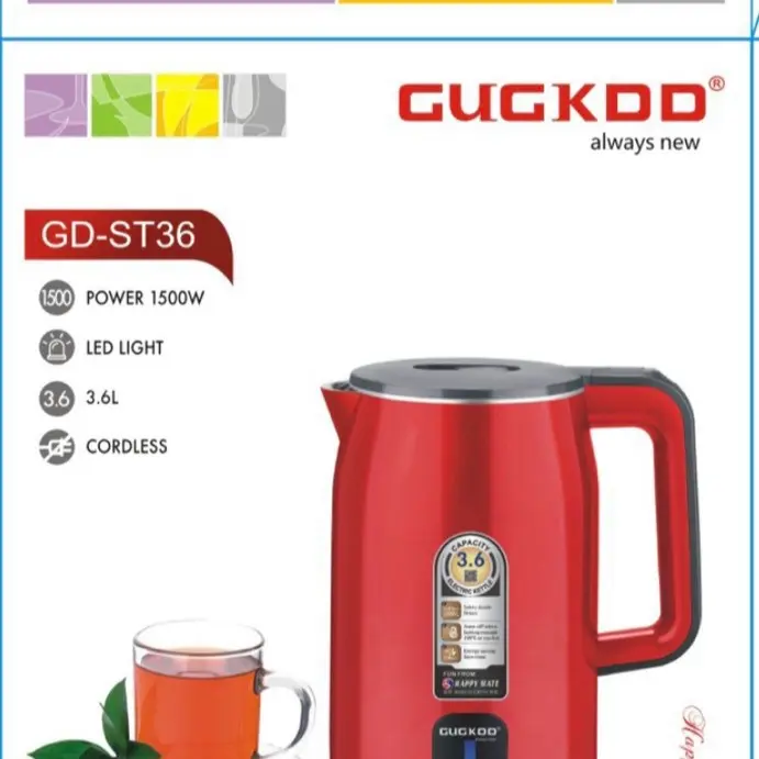 ￼Ấm siêu tốc Guckoo 2,5L, công suất 1500W, nước sôi cực nhanh 0