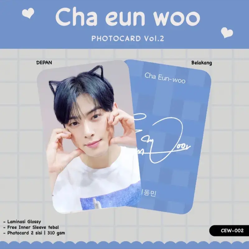 Photocard Cha Eun Woo VOL 2 1