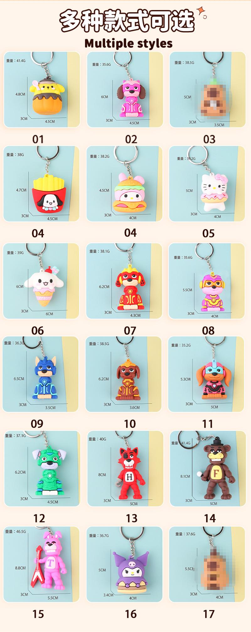 Product Introduction of Pendant.Key Chain.Cute.Young Girl3d Stereo Doll Cartoon Key Button Pendant PVC Flexible Glue Advertising Keychain Anime Peripheral Pendant retro  sound  keychain pov  keychain 3