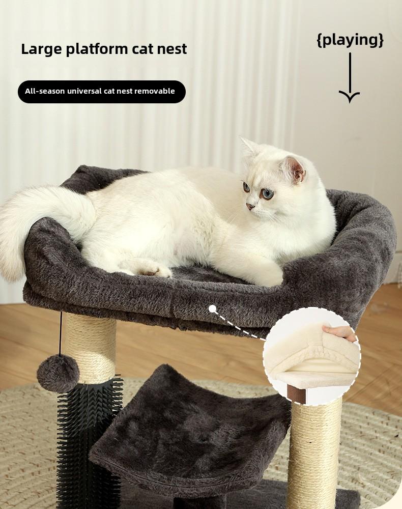 Product Introduction of Cat Climbing Frame Cat Nest Cat Tree Integrated Shelf Small Jumping Platform Scratching Pole Sisal Wear-Resistant Cat Climber Cat Toy 4