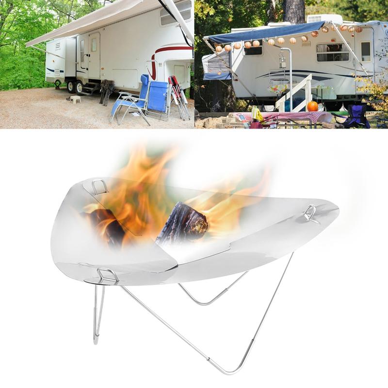 Wooden Burning Firepits Stand Stainsless Steel Folding Stove Fire Frame Easy to Use 1