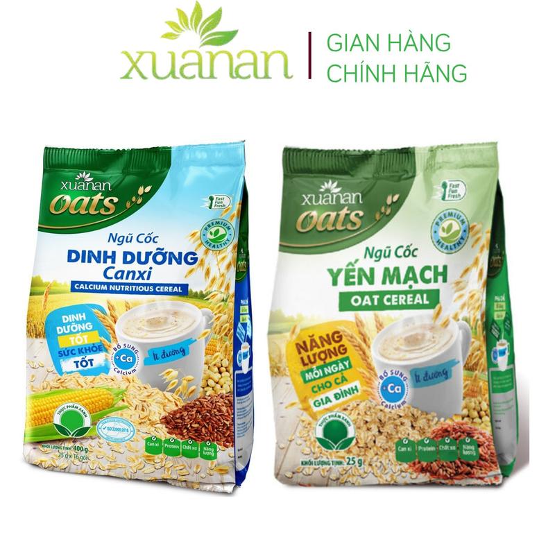 Combo 2 túi: Ngũ Cốc Dinh Dưỡng Canxi + Ngũ Cốc Yến Mạch 400G