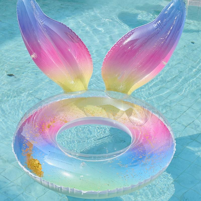Glitter Crown Inflatable Pool Float - Thickened Mermaid Ring - TikTok ...