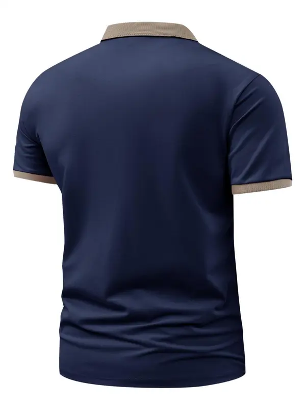 Men's Regular Fit Animal Print Polo Shirt, Casual Short Sleeve Button Front Top for Summer, Fashion Men's Clothes for Daily Wear 5