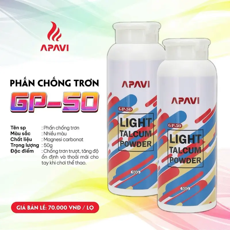 Phấn chống trơn APAVI loại to cầu lông ( 50g) tăng độ bám tay và thấm hút mồ hôi Vợt Sport Cán Vợt Vợt Cầu Lông quấn cán vợt 0