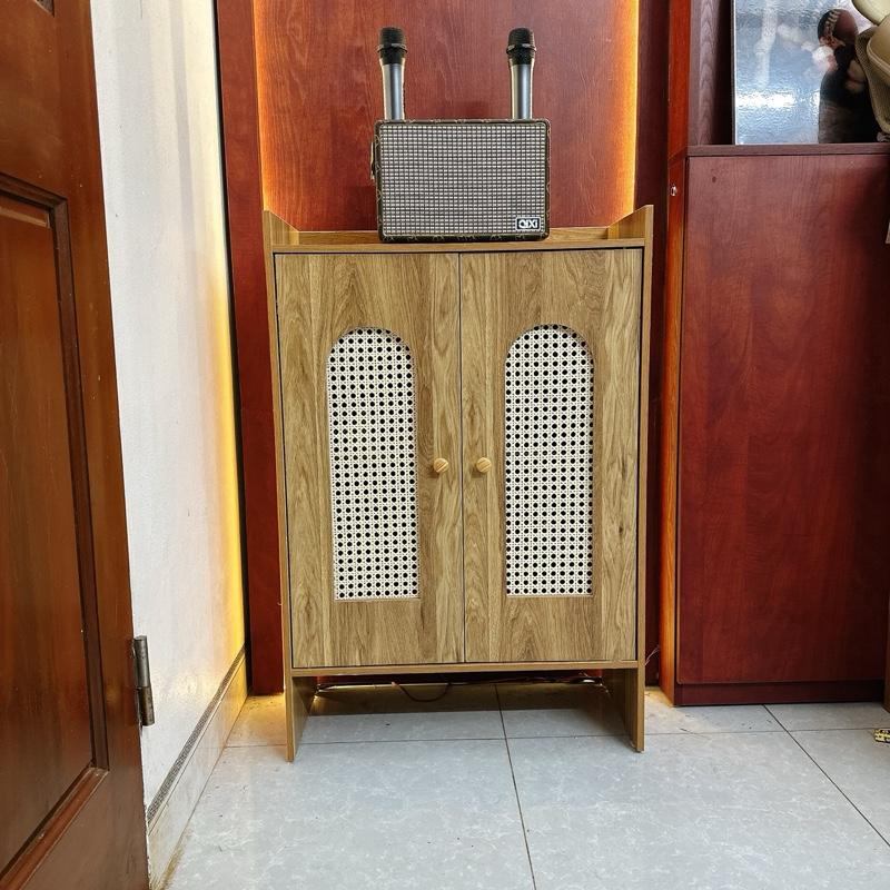 Tủ mây cao 90. Bên trong có 4 ngăn để gỗ MDF bền đẹp