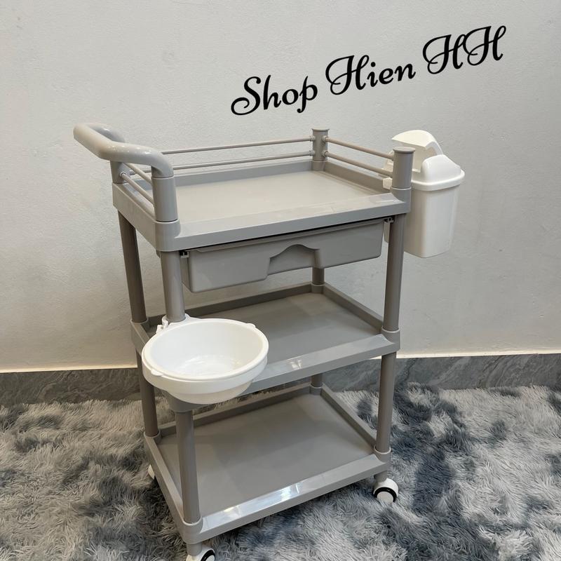 [ XE RÁC NHỰA ] Xe Đẩy Thùng Rác Mẫu Mới Full Nhựa ABS Cao Cấp Kitchen Nhà Bếp - RÁC ABS