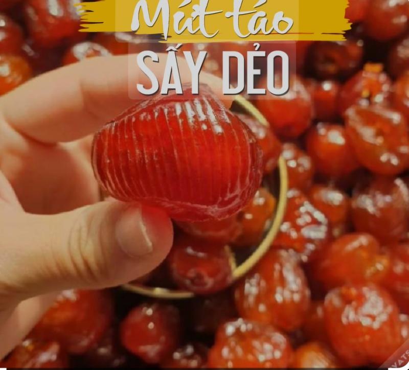combo 2 kg mức táo sấy dẻo không hạt NGUYÊN BẢO FOOD Chua Snack Ăn Vặt Cay mứt chà là 1