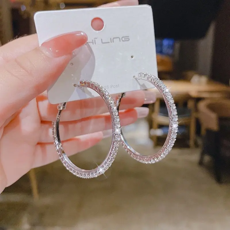 Anting Bulat Anting Lingkaran Anting Gipsy At24 Aksesoris Perhiasan Earrings 0