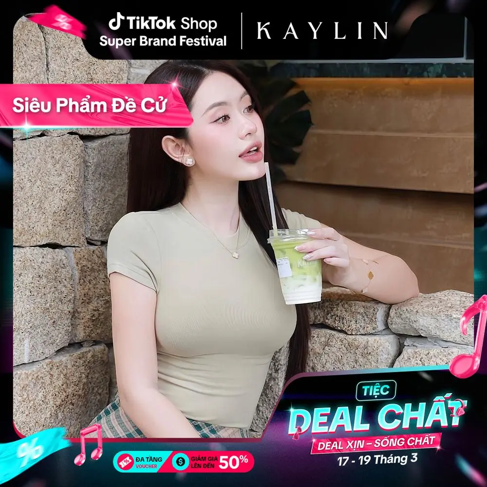 Áo thun trơn nữ basic chất thun gân form ôm body cổ Tròn phong cách thoáng mát KAYLIN - N2116 Women Top Voan | BigBuy360 - bigbuy360.vn