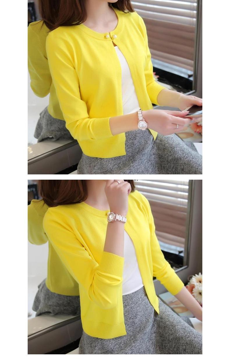 Product Introduction of Knitted Cardigan Short Sunscreen Shawl Thin Coat Spring and Summer Women's Clothing Sweater Long Sleeve Air Conditioning Shirt Knitwear Womenswear Basic Knitting Tops 20