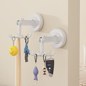 Cawan Sedut Berputar, Enam Kuku, Cawan Sedut Pelekat, untuk Kegunaan Isi Rumah, Sesuai untuk Bilik Tidur, Bilik Mandi dan Dapur, Cangkuk Melekit, Tahan Lama, Tiada Jejak, Cangkuk Melekit Supplies