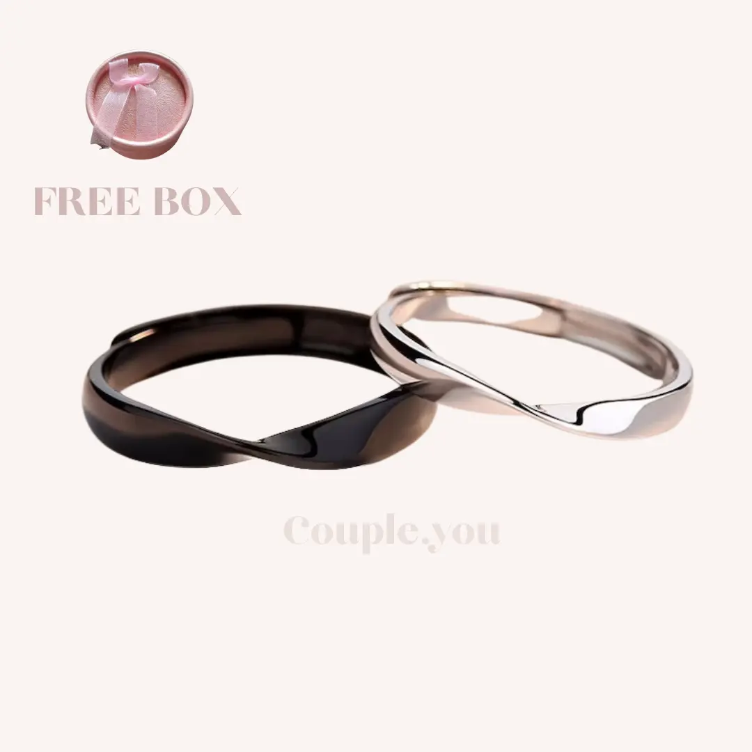 Cincin Pasangan Mobius dapat 2pcs