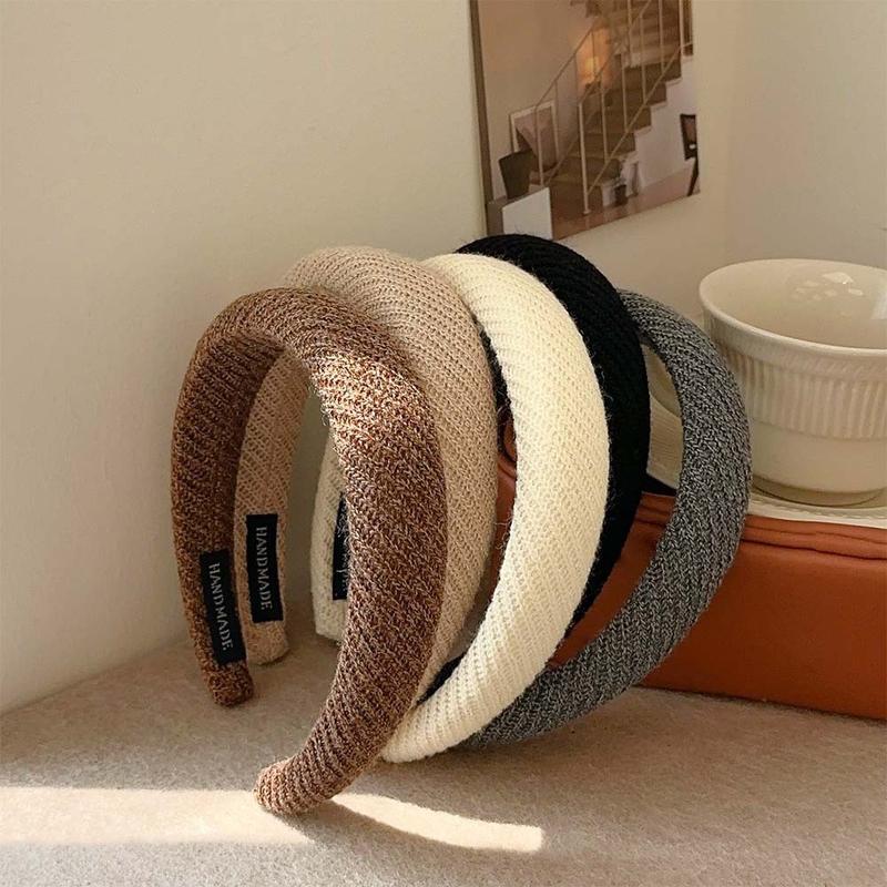 Product Introduction of South Korea Headband Female Autumn and Winter Simplicity Ins Style High Skull Top Headband High Sense Hair Accessories Hair Tie Hairband Hairpin 4