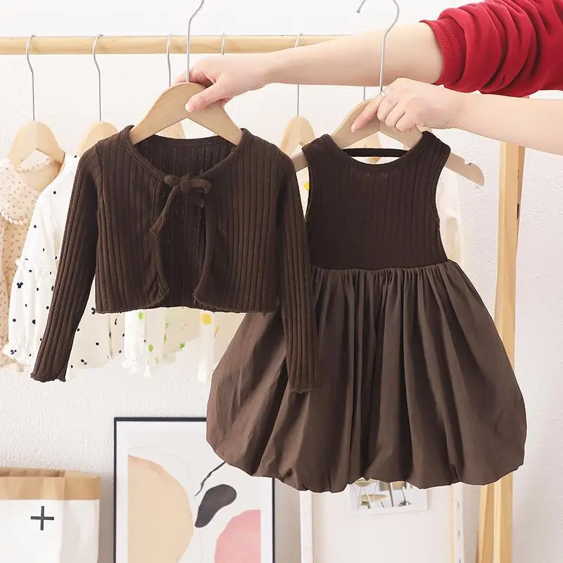 Bộ Váy Bé Gái, Bộ Sưu Tập Mới 2024, Váy Công Chúa Thời Trang, Cho Bé Gái, Quần Áo Mùa Xuân Cho Bé, Váy Trẻ Em, Bộ Hai Mảnh