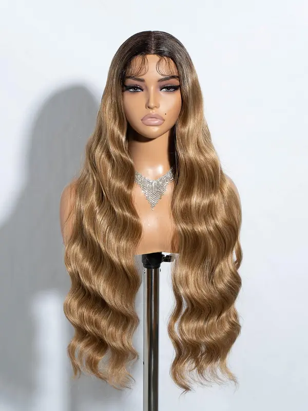 Valentine's Day Long Wavy Synthetic Lace Front Wig As Gift for Girlfriend, 29 Inch Middle Part Wig, Ombre Cosplay Wigs for Women for Girlfriend 6