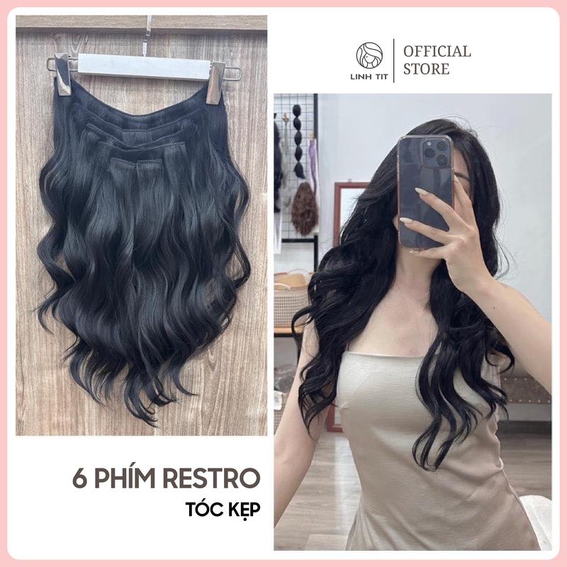 BẢN NÂNG CẤP 2025 Tóc Đa Tầng Sóng Lơi kẹp nối 6 phím chất tơ lụa cao cấp CHỐNG RỐI - Toc Gia Linh Tit