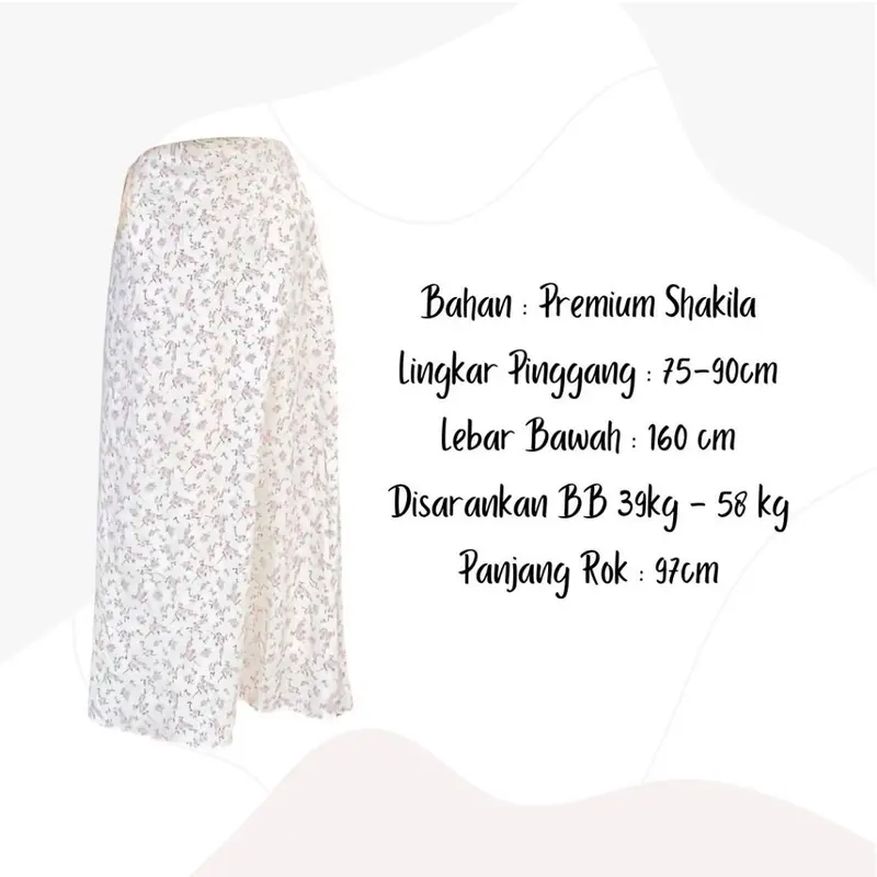 One Set 3in1 Kemeja Batwing Rok Floral Hijab Bella | outfit wanita hangout kampus SK82 5