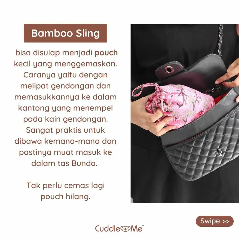 Gendongan Bayi Ringsling CuddleMe Bamboo Sling for Newborn Toodler Bunda Gendong 5