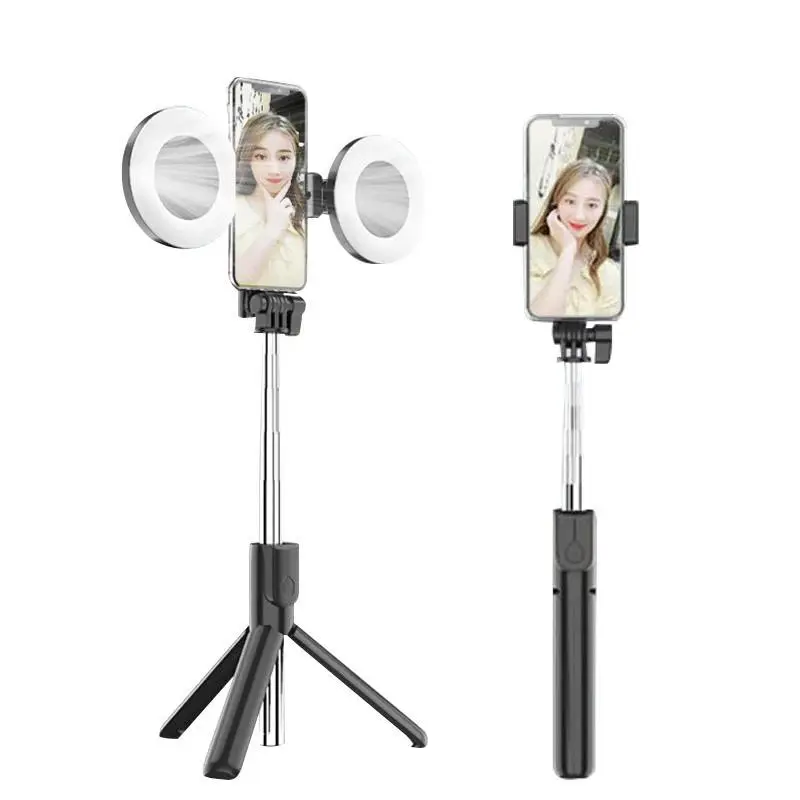 Tongsis Tripod Serbaguna JC-18 SelfieStick Wireless remote bluetooth lampu 5