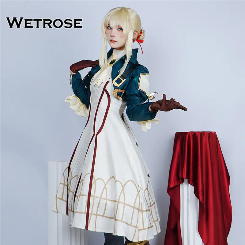 【Wetrose】 Violet Evergarden Violet Cosplay Costume Kostum Dress Set 0