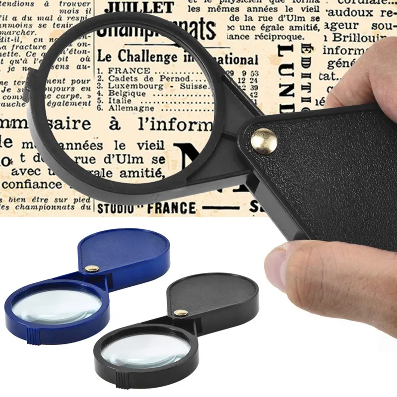 Kính lúp cầm tay mini, MING5, gấp 10 lần, cho vòng chìa khóa, tiện dụng hàng ngày, kính lúp 1