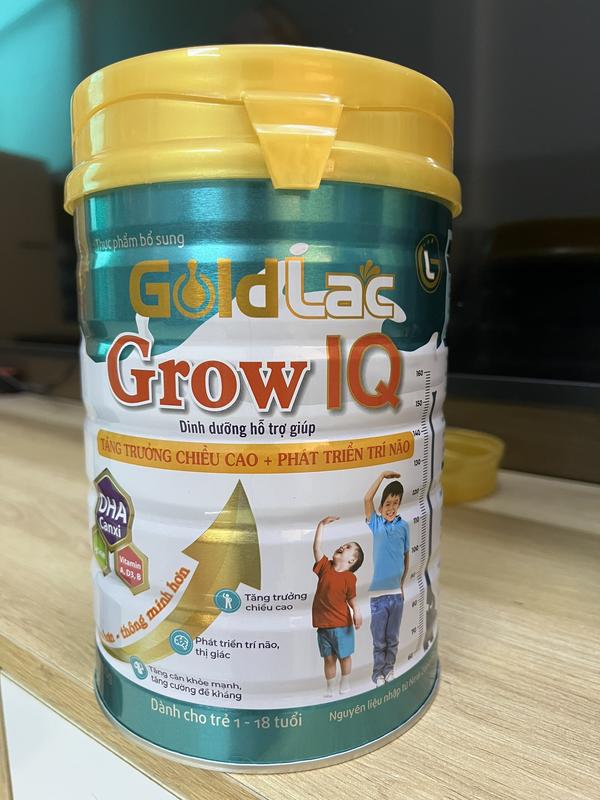 Sữa bột phát triển chiều cao - trí não Goldlac Grow IQ lon 900g 0