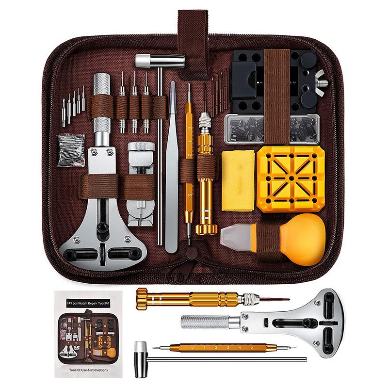 Bộ sửa chữa đồng hồ, Công cụ thay thế pin đồng hồ 149 PCS, Công cụ sửa chữa dây đeo đồng hồ, Bộ công cụ thanh lò xo đồng hồ,