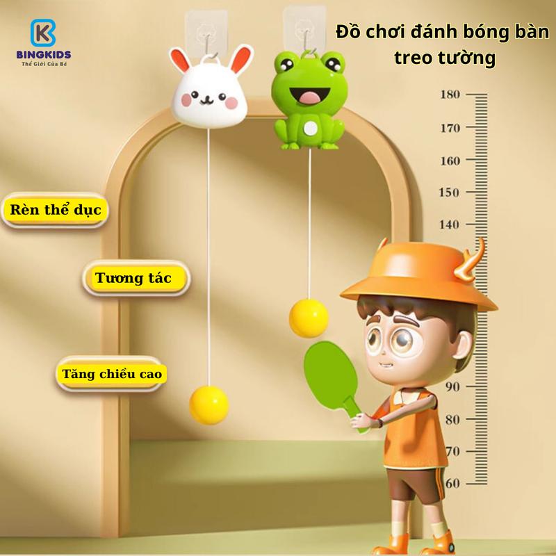 Đồ chơi bóng bàn gắn treo tường luyện tập vận động thể thao trong nhà Toy