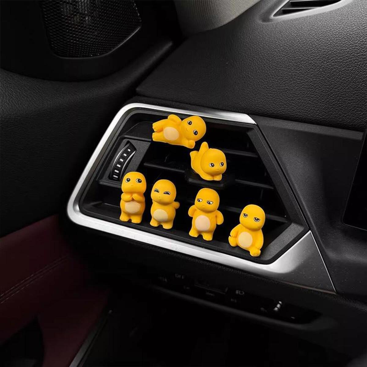 6Pcs Nailong Mobil Mainan Bercahaya Tempelan Motor Gaya Baru Lucu Lampu Malam Mini Figure Dekorasi Pajangan Dasbor Mobil Meja Populer Hadiah Miniatur