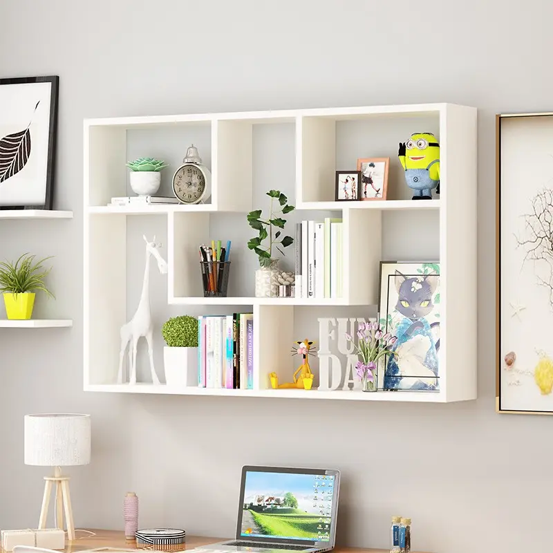 HD-012 - kệ gỗ TREO TƯỜNG MÀU TRẮNG , đa năng, tiện dụng chất liệu MDF