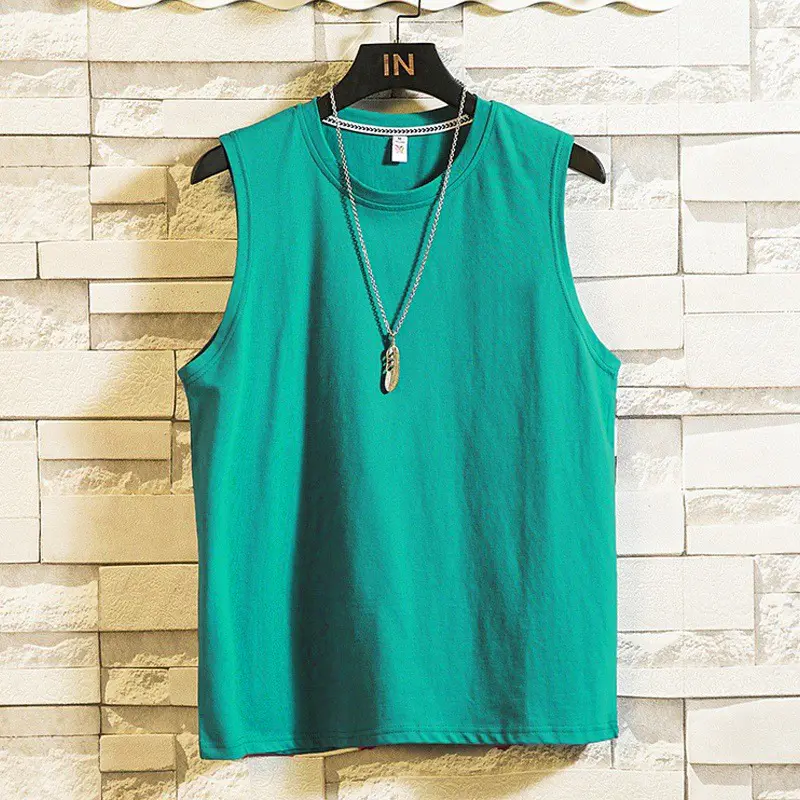 2025 Summer Y2k Fashion Men Casual Sport Cotton T Shirt Sleeveless O-neck Vest Slim Fitness Tank Top Undershirt Men's Clothing