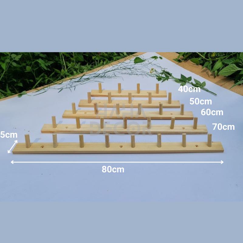 Móc gỗ treo tường kệ gỗ trang trí nhiều kích thước móc gỗ treo quần áo KGTT03 1