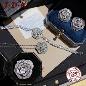 JDK 925 Perak Anting Cincin Kalung Liontin