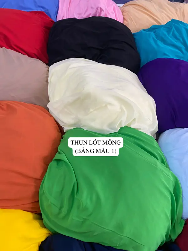 VẢI LÓT THUN SILK KHỔ 1M5 ( LOẠI MỎNG)-DÒNG VẢI LÓT THÔNG DỤNG gói 1