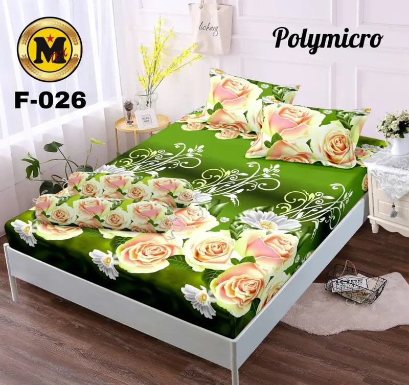 Seprei 180x200 satu set 2 sarung bantal 1 sarung guling motif bunga bunga Springbed 5