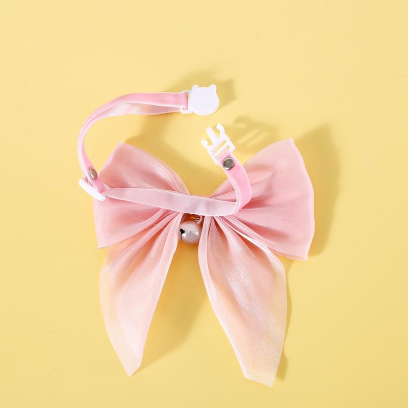 Pet Cat Dog Hat and Bow Collar Cute Soft Beret Adjustable Bow Collar Kitten Puppy Hat Collar Set Pet Accessories 6