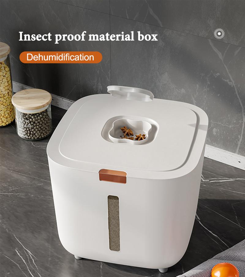 Product Introduction of ถังข้าวปิดผนึก ธัญพืช กันแมลง และกัน ความชื้น ภาชนะในครัว กล่องเก็บของ มีฝาปิด สำหรับถังข้าว 5/10KG 4