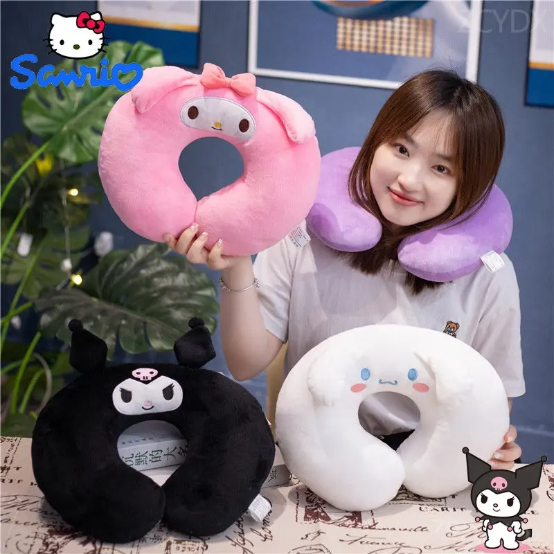 Bantal leher motif Sanrio kuromi Mymelody Kuromi Cinnamoroll U Bantal travel Pesawat Sandaran Kepala Bantal Leher Mobil