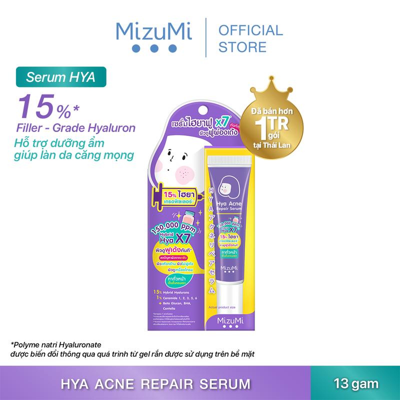 MizuMi Serum Dưỡng Ẩm Hya Acne Repair Serum 13g Hya, Ceramide