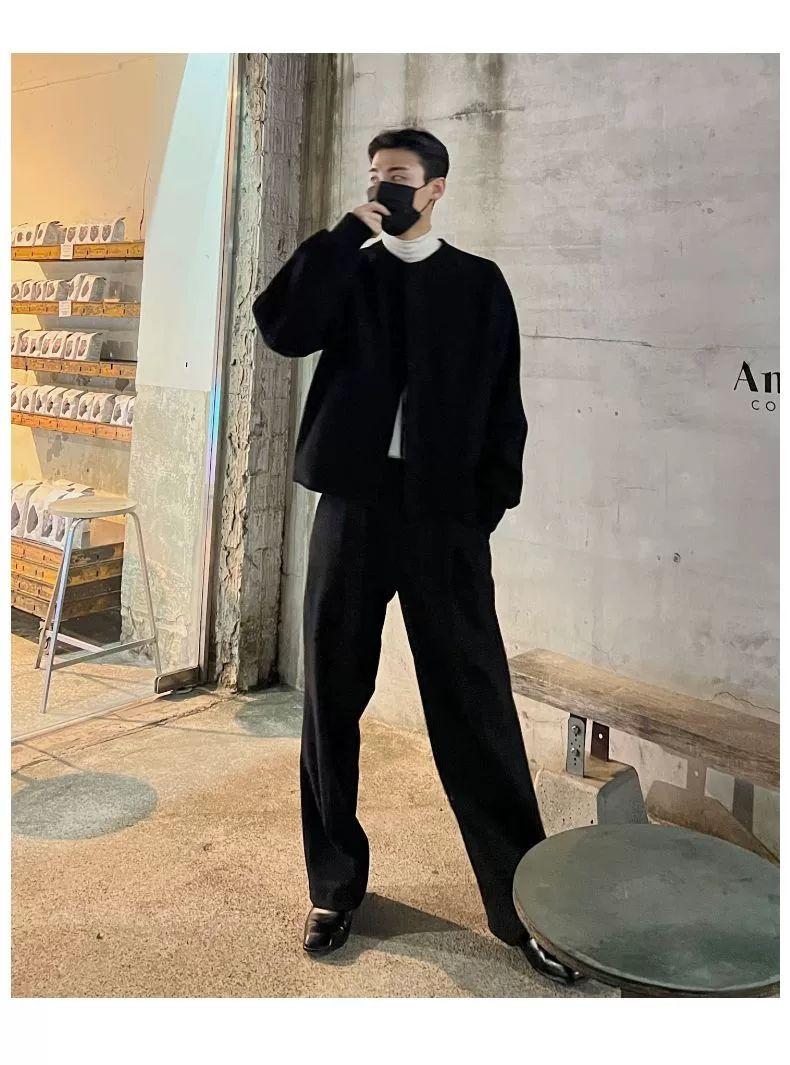 Product Introduction of Áo Khoác Cardigan, Màu Trơn Cổ Tròn, Dành Cho Nam Giới, Thời Trang Hợp Xu hướng Xu Hướng Mới 2024 Mùa Thu Và Mùa Đông, Phong Cách Joker, Dáng Rộng Vừa Vặn, Ngoại Cỡ, Đồ Len 15