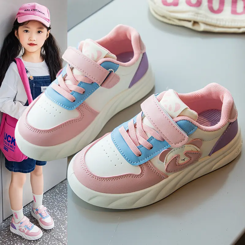 Girls' Shoes, Fashionable and Breathable Sports Shoes, Lightweight and Soft, Children's Casual Board Shoes