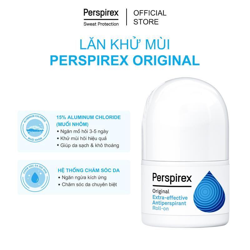 Lăn khử mùi Perspirex Original 20ml: Dành Cho Da Thường, Hay Đổ Mồ Hôi ở cả Nam và Nữ 1