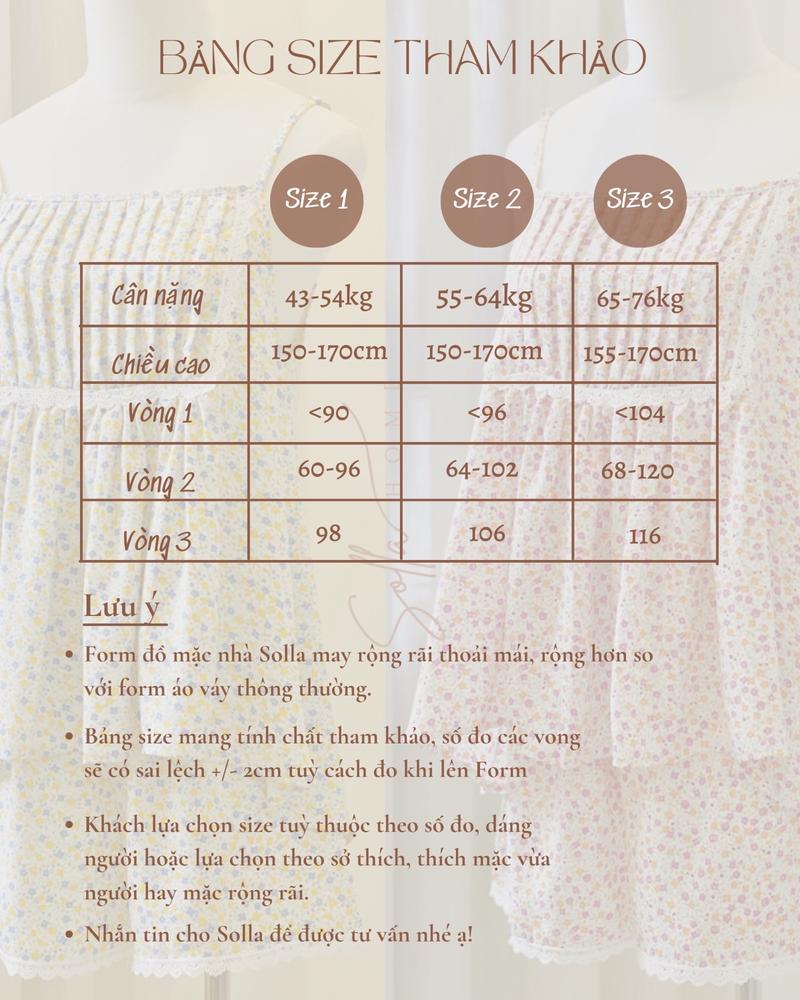 Product Introduction of SOLLA HOME - Bộ Mặc Nhà Women Nữ Hai Dây Áo Sếp Li Xoè Cánh Quạt 0