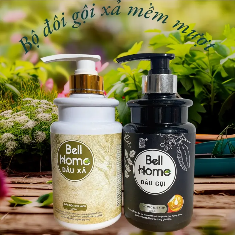 Dầu gội, dầu xả thảo dược ngủ ngon Bell Home 500G từ công nghệ sinh học Dưỡng Tóc Nam Nữ dầu  gội 0