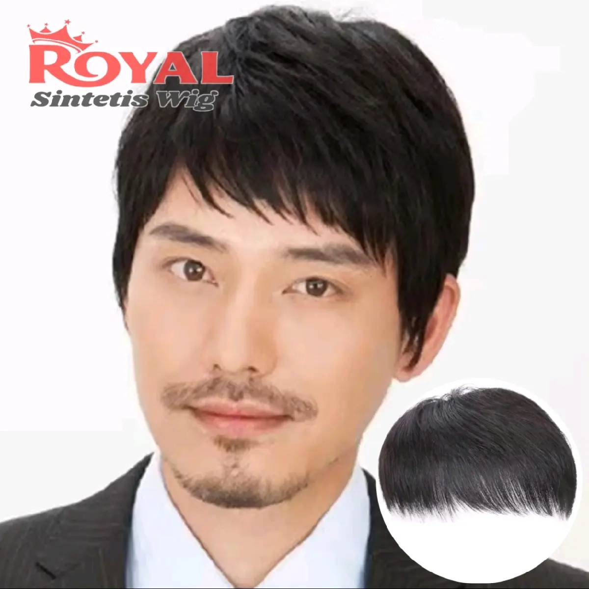 WIG PRIA DEWASA PENDEK - PENUTUP RAMBUT BOTAK PRIA - RAMBUT PALSU PRIA BOTAK - TOUPE BOTAK